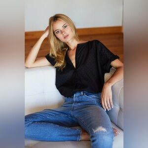 NWT Emerson Fry India button blouse